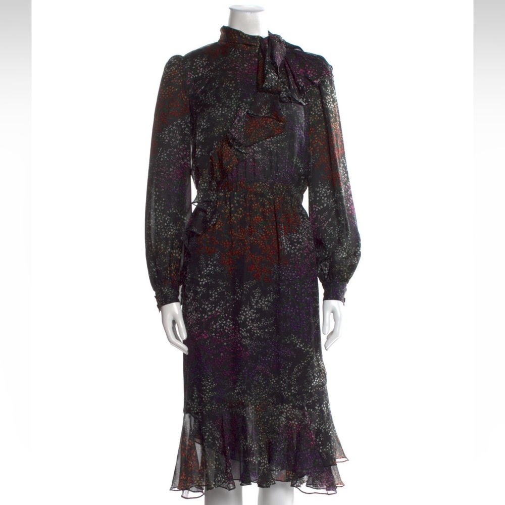 Co. Essentials silk floral midi dress